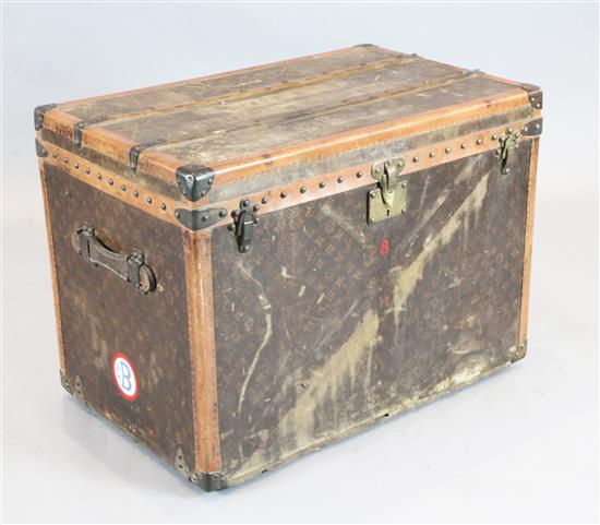 A Louis Vuitton cabin trunk, width 30in. depth 19in. height 22in.